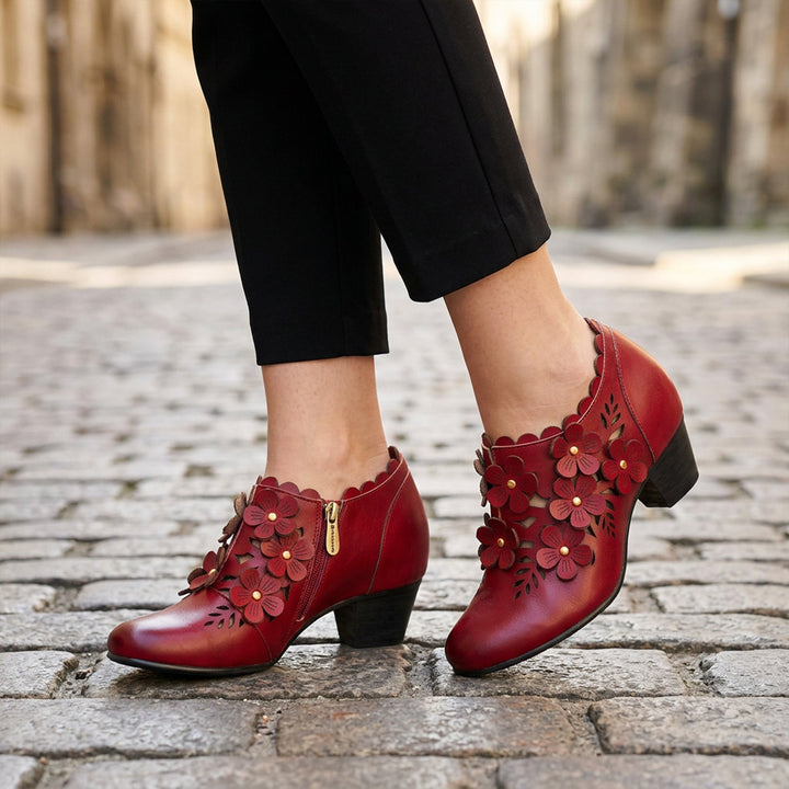 Delfina™ | Women's Floral Cut-Out Bootie Pumps