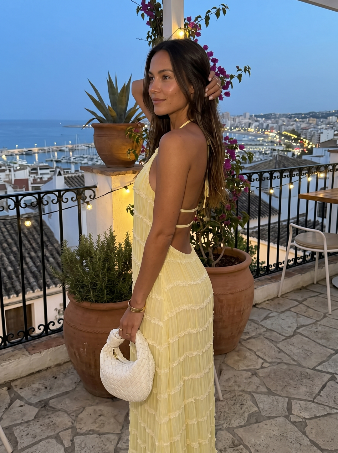 Angela™ | Women's Halter Tiered Maxi Dress