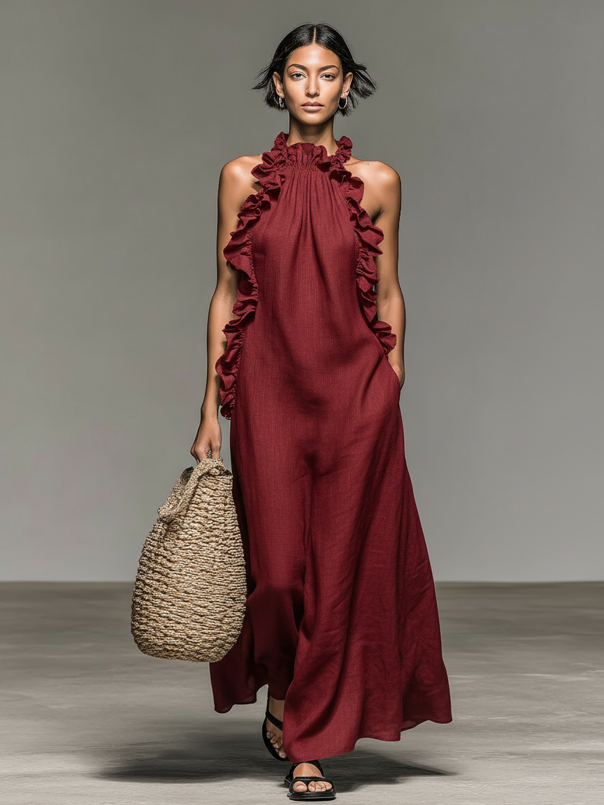 Lua™ | Women's Sleeveless Maxi Dress with Pockets