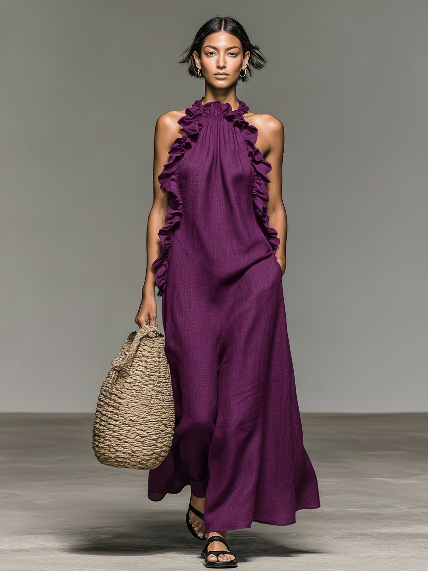 Lua™ | Women's Sleeveless Maxi Dress with Pockets