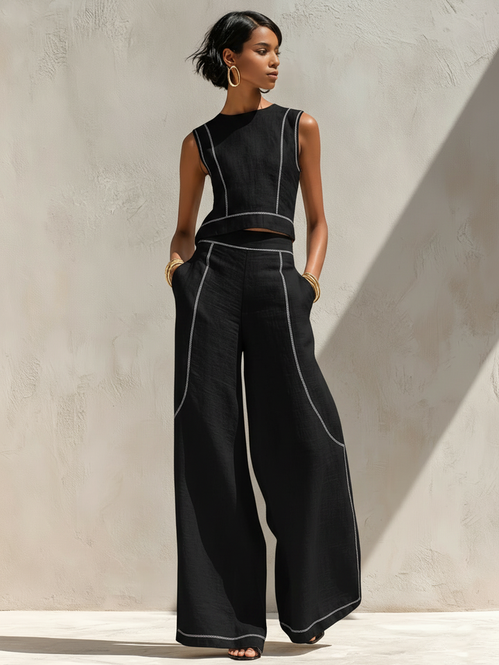 Margot™ | Sleeveless Wide-Leg Set