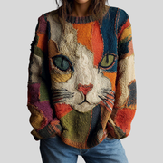Zaira™ | Women's Artistic Cat Statement Top