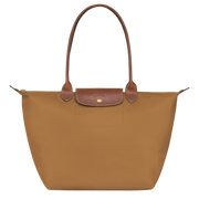 Large Foldable Nylon Bag, Fawn