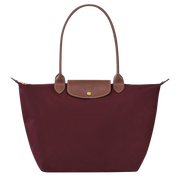 Large Foldable Nylon Bag, Burgundy