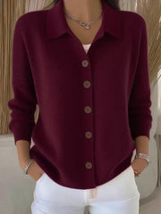 Josephine™ | Button-Front Collared Cardigan