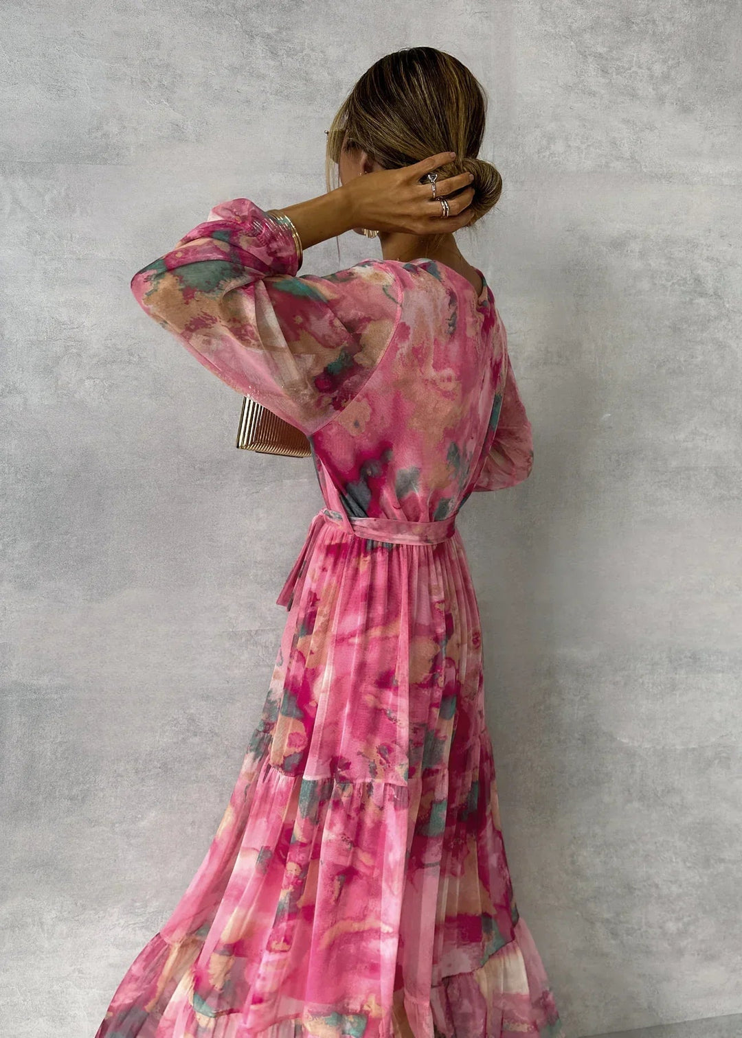 Hazel | Vestito a portafoglio con stampa floreale