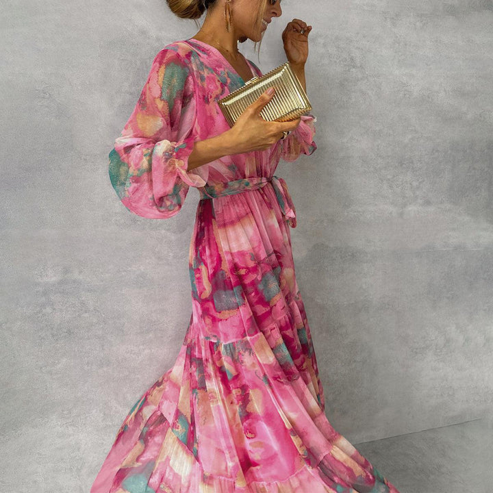 Hazel | Vestito a portafoglio con stampa floreale