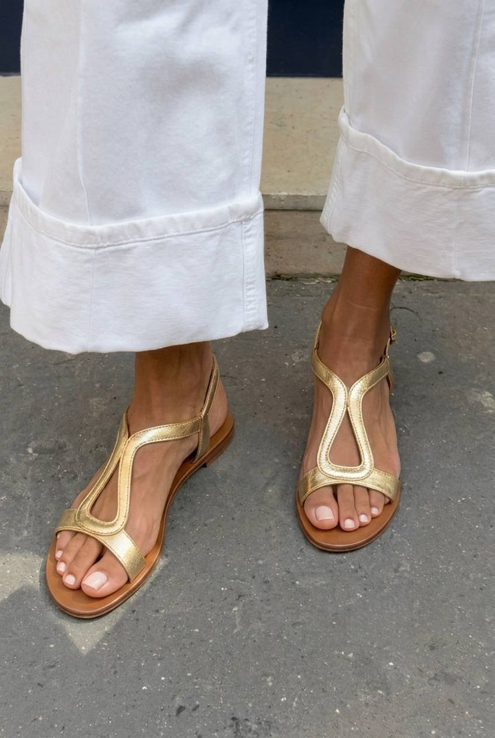Rosia™ | Women's Metallic Cut-Out Slingback Sandals