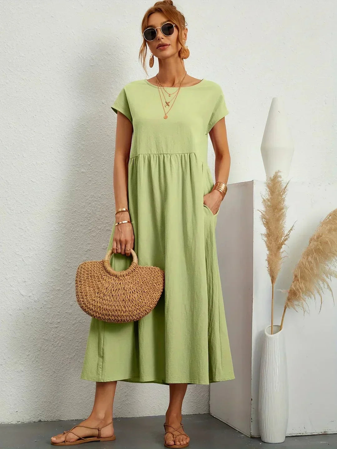 Ursina™ | Women's Fluid Midi Dress
