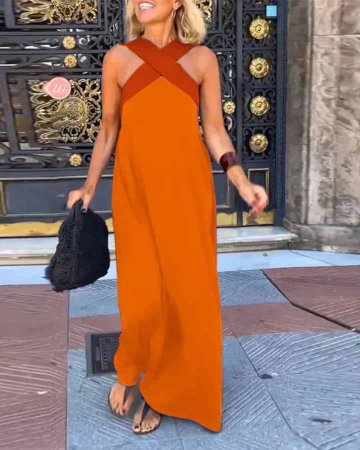Quirine™ | Women's Wrap-Front Maxi Dress