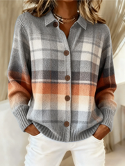 Marlene™ | Women's Ombré Plaid Cardigan