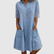Brittany | Figure Flattering Denim Dress