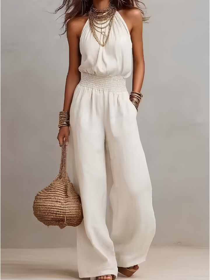 Camille™ | Effortless Halter Wide-Leg Jumpsuit