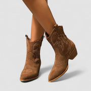 Tatum™ | Embroidered Western Ankle Boots