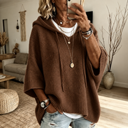 Louise – Brown Poncho Sweater