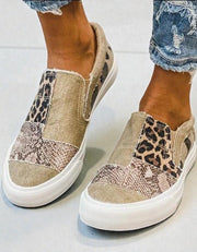 Quinny  | Casual Leopard Print Canvas Shoes