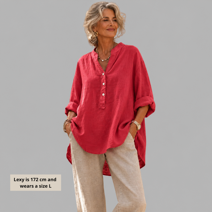 Orindelle | Elegant V-Neck Blouse