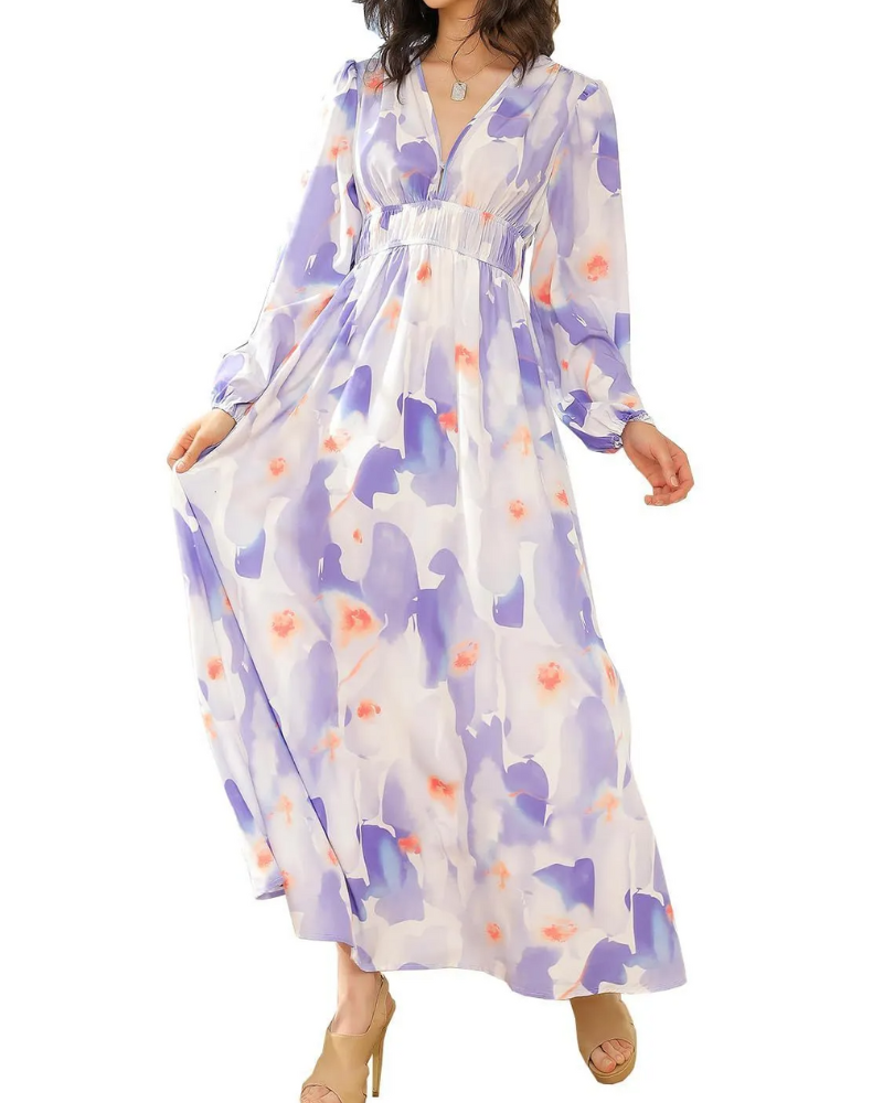 Celine | Abito Femminile con Motivo Floreale