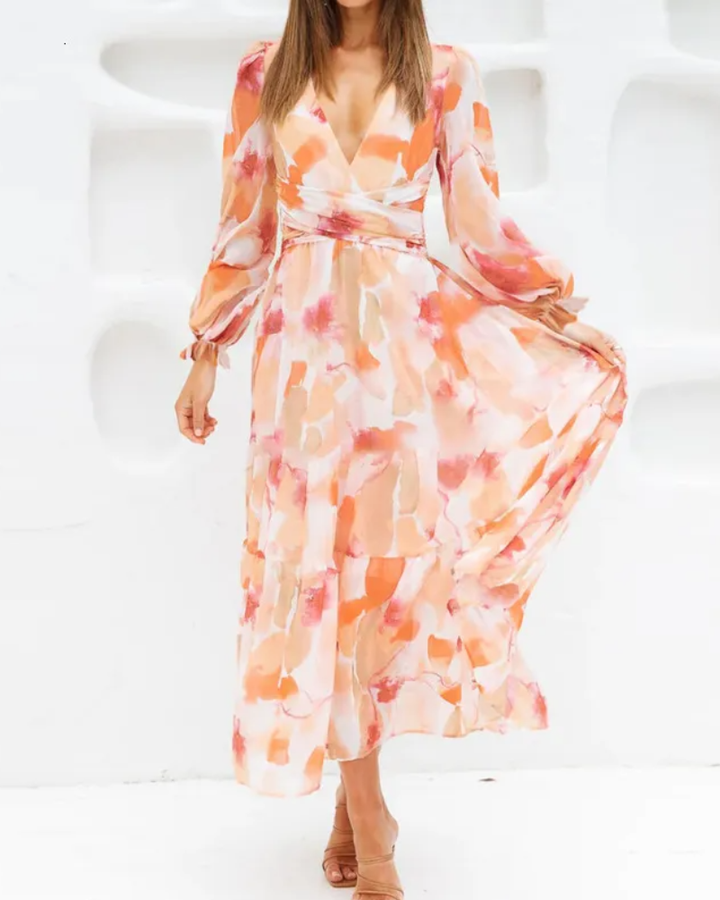 Celine | Abito Femminile con Motivo Floreale