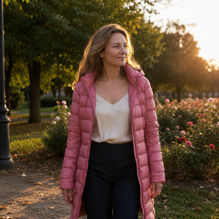 Ivona Lightweight Long Hooded Puffer Jacket