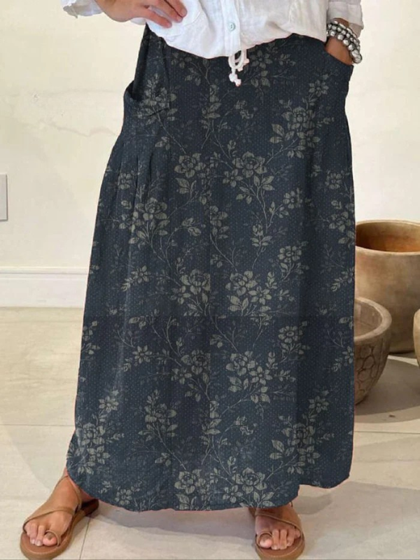 Princess™ | Women's Vintage Floral Pocket Skirt-Pants