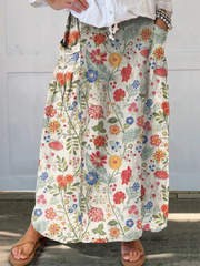 Fabi™ | Women's Floral Print Pocket Skirt-Pants