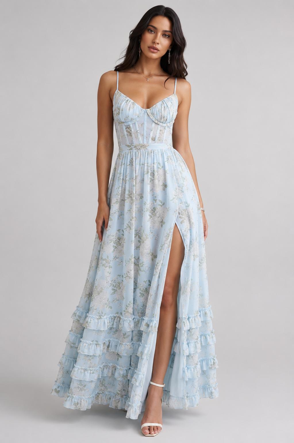 Violetta™ | Women's Ruffle V-Neck Maxi Dress