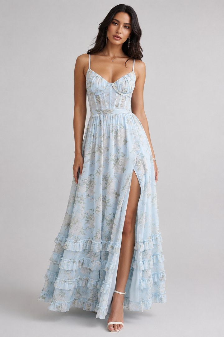 Violetta™ | Women's Ruffle V-Neck Maxi Dress