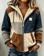 Teagan | Sherpa-Lined Quilted Zip-Up Hooded Jacket