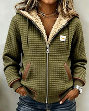 Emery | Sherpa-Lined Quilted Zip-Up Hooded Jacket