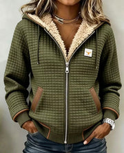 Jolene | Sherpa-Lined Quilted Zip-Up Hooded Jacket