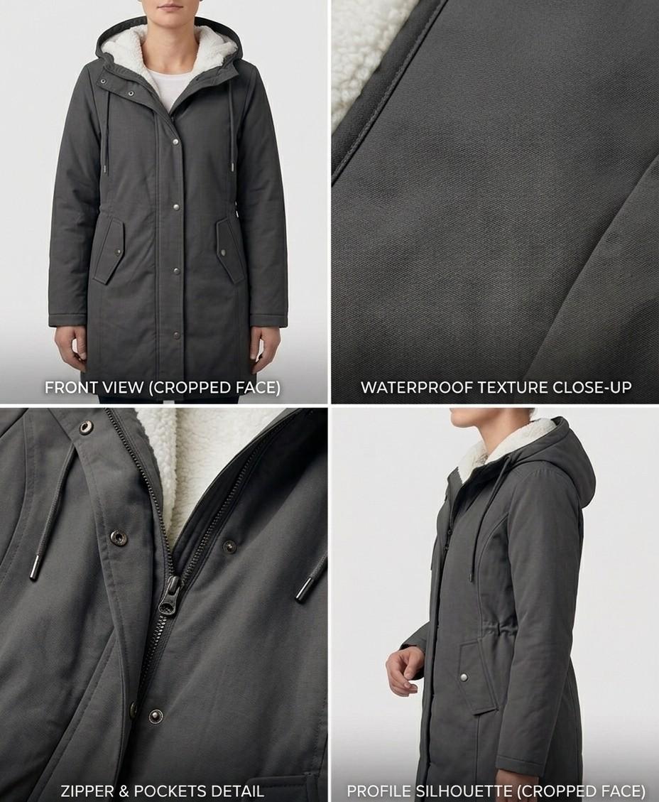 Minerva Cozy Hooded Weatherproof Coat