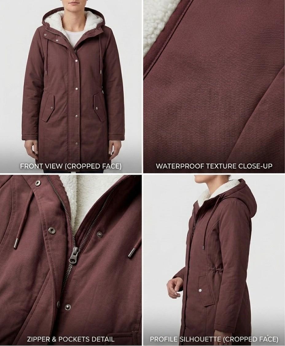 Vexana Cozy Hooded Weatherproof Coat