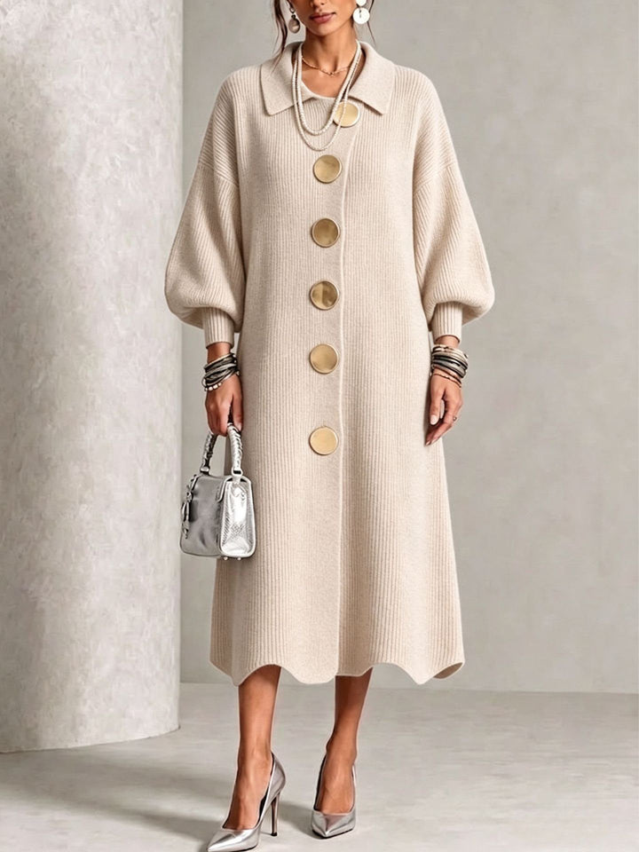 Evelyn™ | Elegant Button Knit Dress