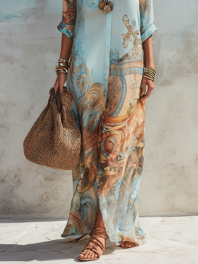 Serena™ | Mediterranean Shirt Dress