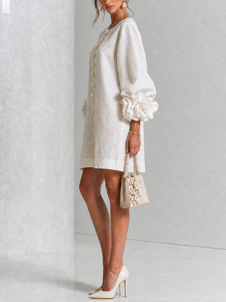 Florence™ | Floral Button-Down Mini Dress