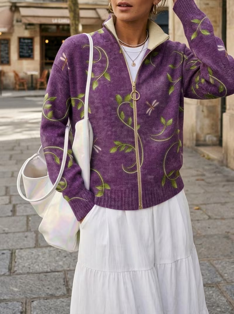 Merrow™ | Dragonfly Vine Zip Cardigan