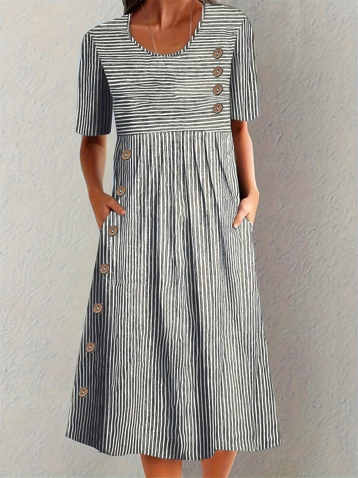 Coralie™ | Women's Classic Striped Maxi Dress