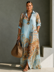 Baroque Elegant Flowing Summer Dress
