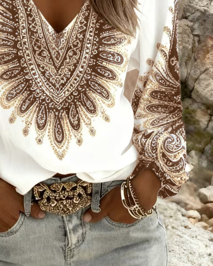 Tessara | Paisley Print Blouse