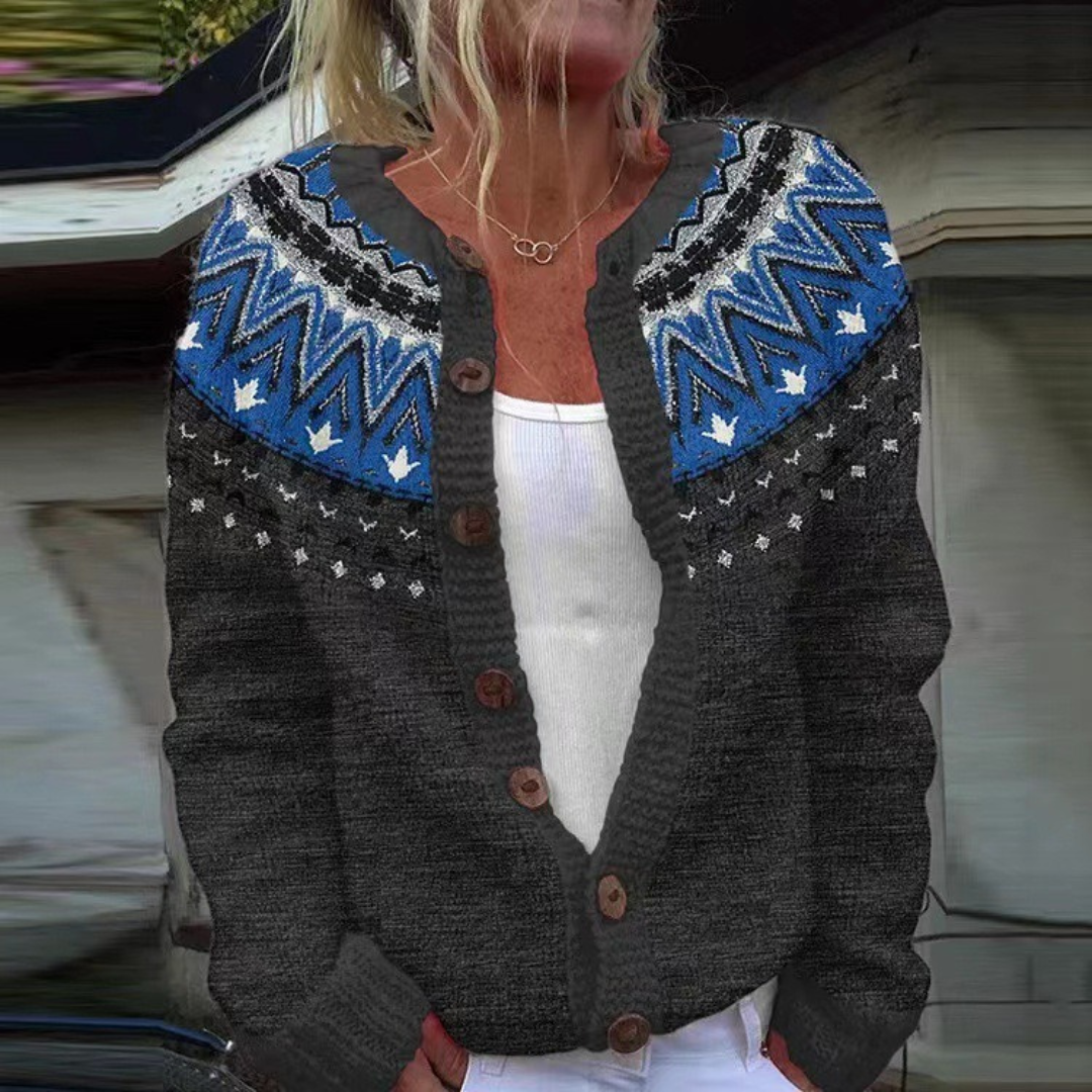 Ragna Fair Isle Knit Cardigan
