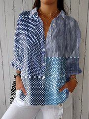 Pamela – Coastal Patchwork Blouse