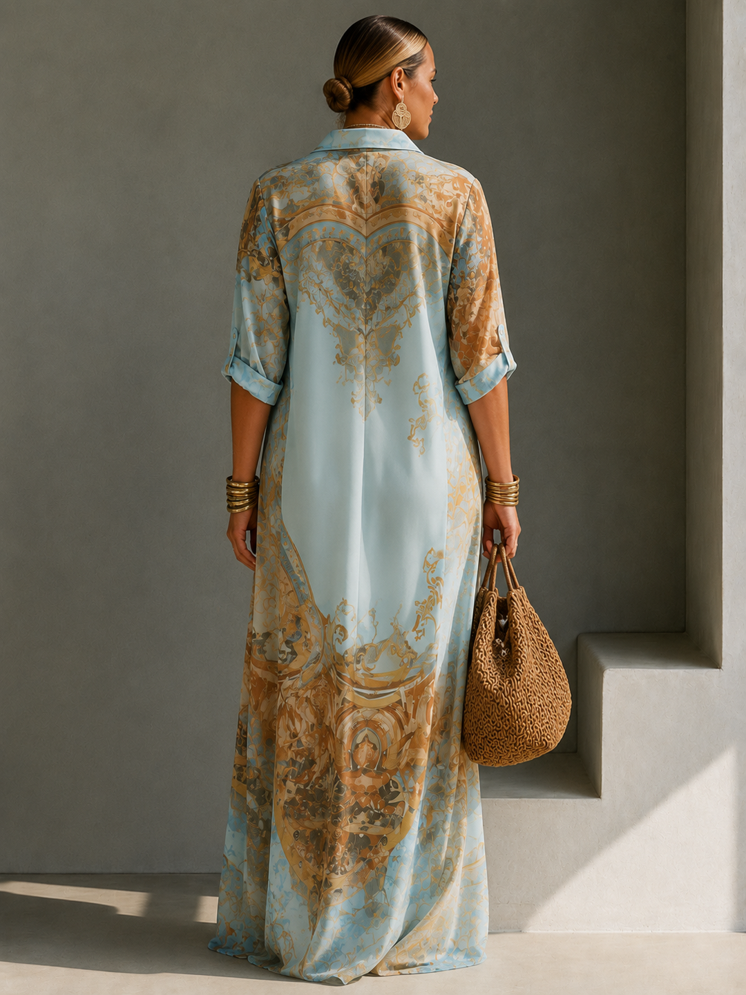 Baroque Elegant Flowing Summer Dress