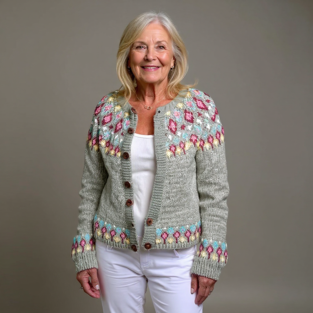 Selin Fair Isle Knit Cardigan