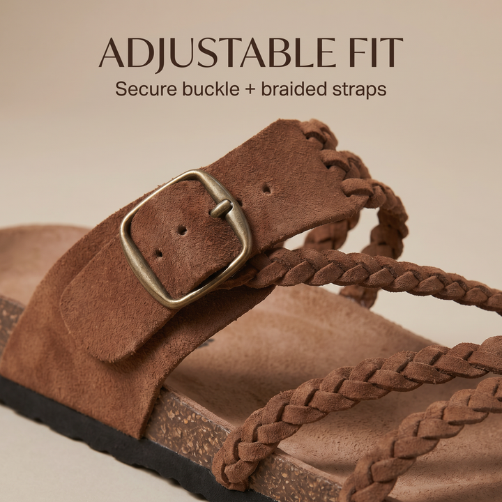 Jocelyn - Braided Cork Sandals