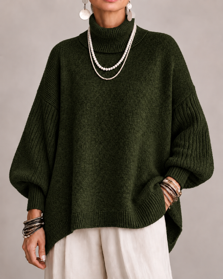 Kathleen | Elegant Turtleneck Sweater – Dark Green
