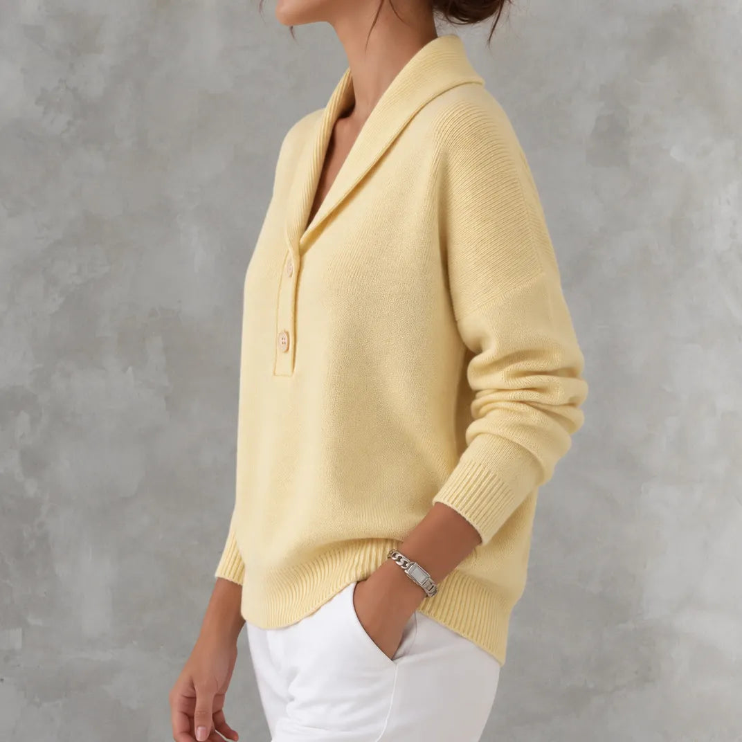 Vestrine™ | Shawl Collar Button Knit Sweater