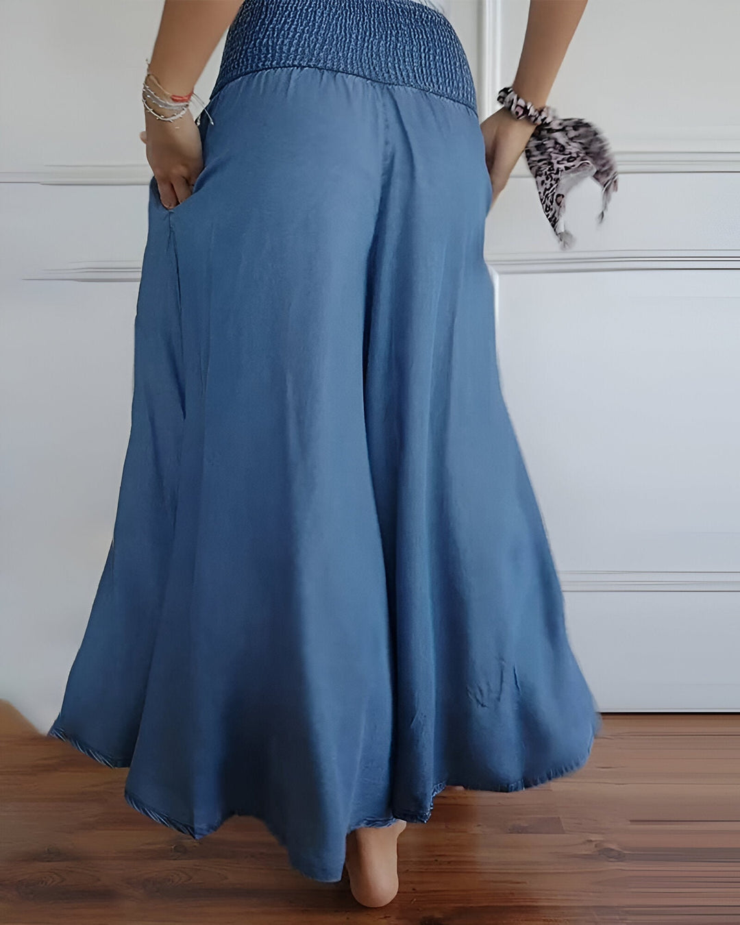 Lorraine™ | Women's Elastic Waist Wide-Leg Trousers