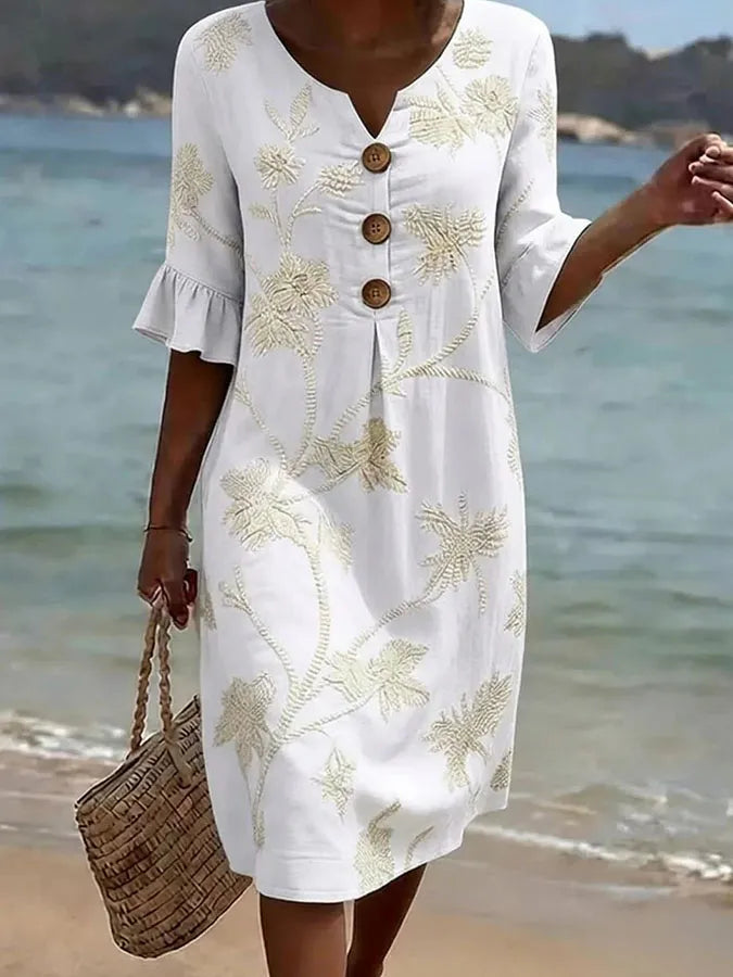 Women's Floral Print Casual Summer Dress