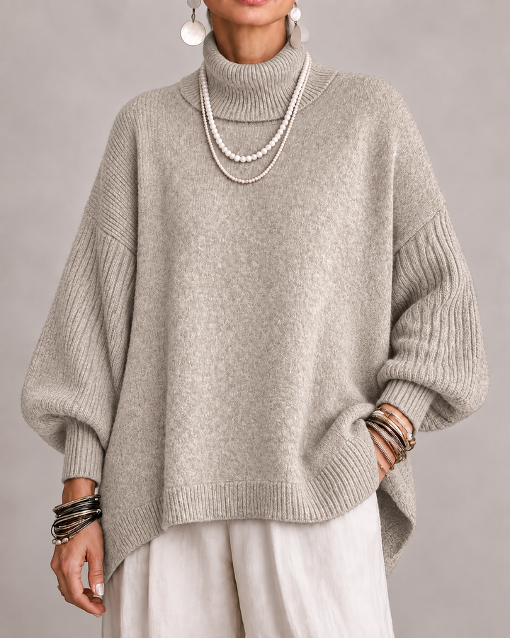 Kathleen | Elegant Turtleneck Sweater – Beige